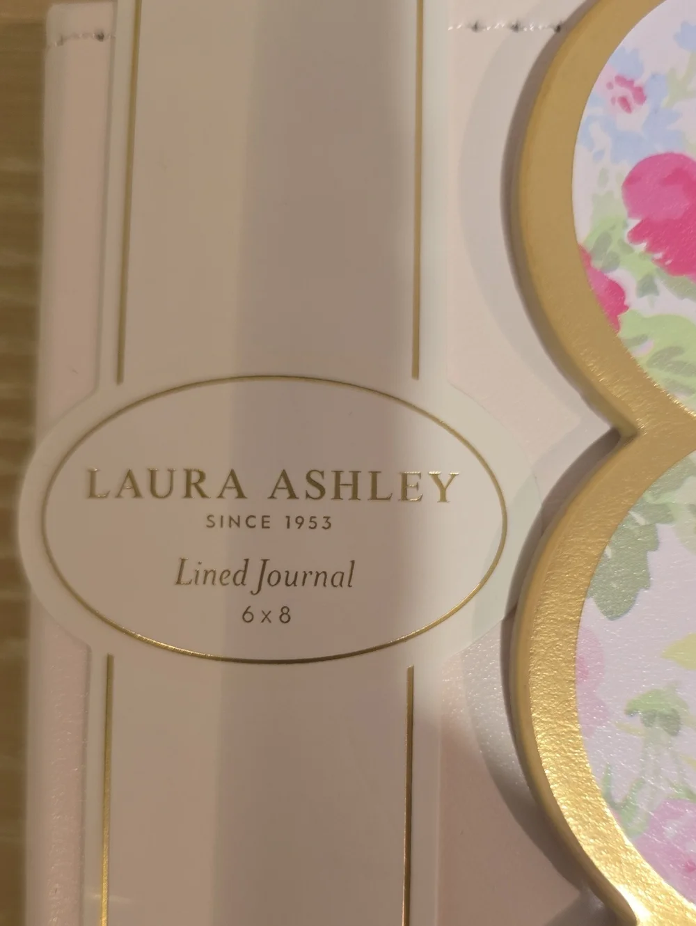 Laura Ashley Pink Floral Scalloped Edge Journal Nwt